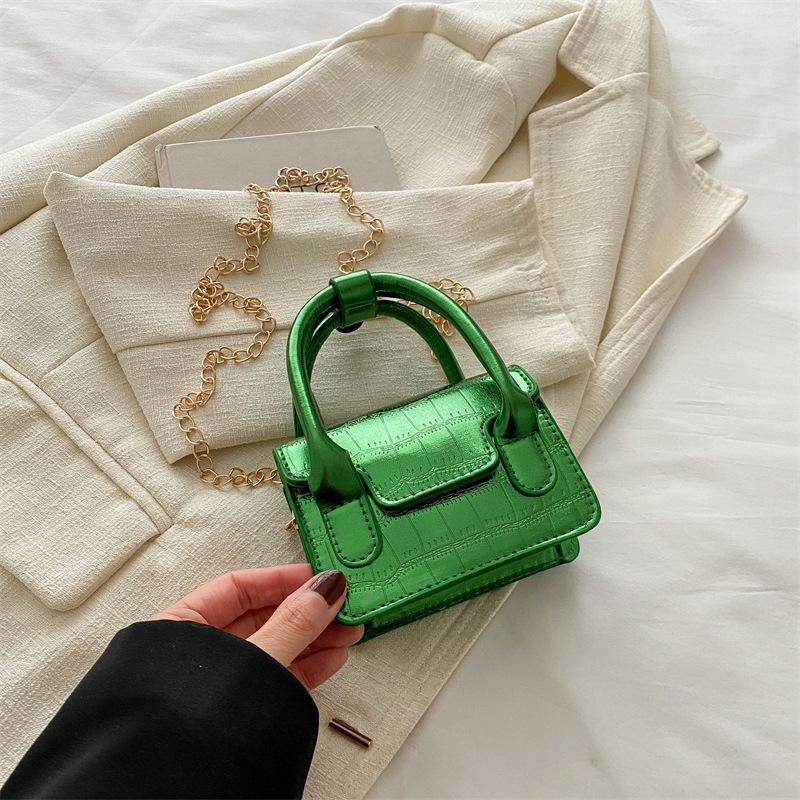 

2025 весна и лето новая мини-мода корейская версия сумочка универсальная сумка через плечо ins сумка-мессенджер кошелек маленькая квадратная сумка зелёный