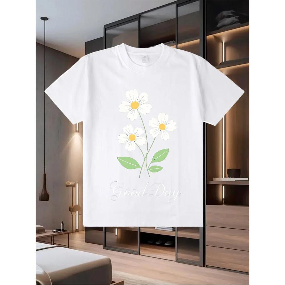 New Printed Short-Sleeve T-Shirt for Trendy Men in Summer a Street-Style Versatile Casual Top