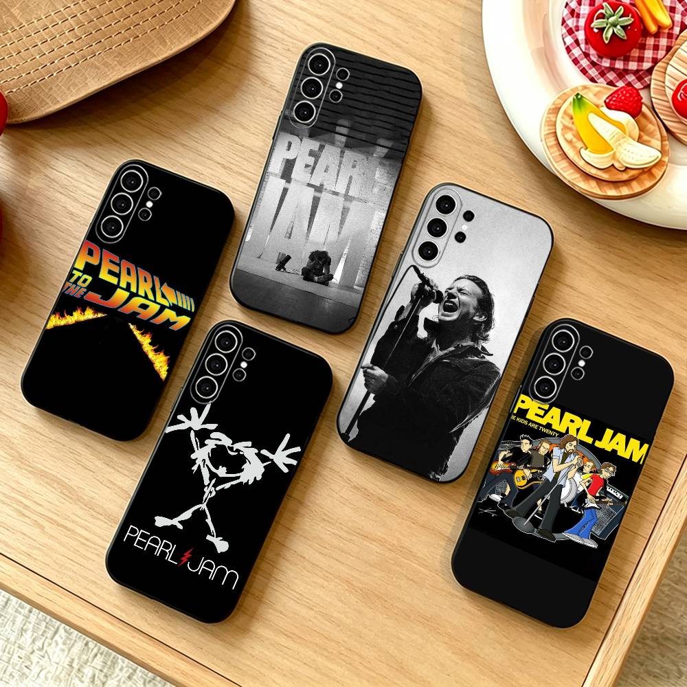 Band Pearl Jam Fashion Phone Case For Samsung S25,S24,S21,S22,S23,S30,Ultra,S20,Plus,Fe,Note,10,9,5G Black Cover