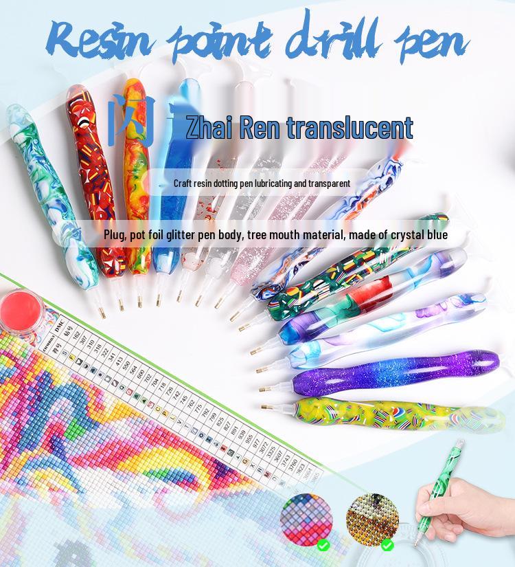 Dual-Head Resin Pen Set for 5D Diamond Painting - DIY Craft Tool