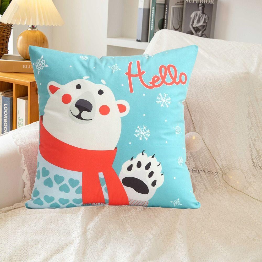 2Pcs Luxury Animal Plush Pillow Cover Soft Sofa Pillowcase Home Decor Pillow Shell  Bedroom