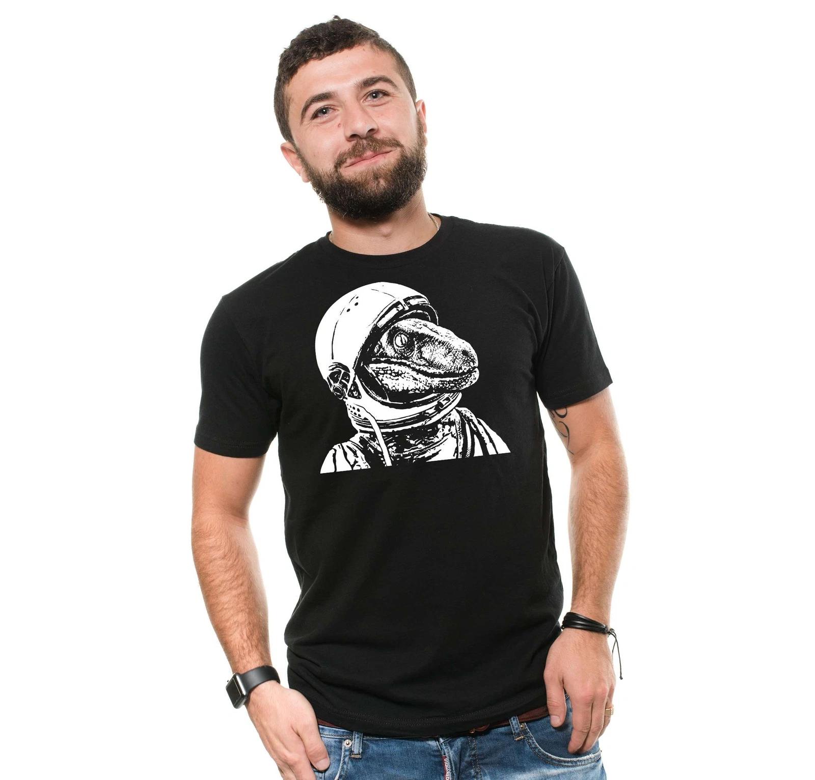 Mens Astronaut Shirt Dinosaur T Rex Shirt Funny Animal Shirts Astronaut Gifts 4XL