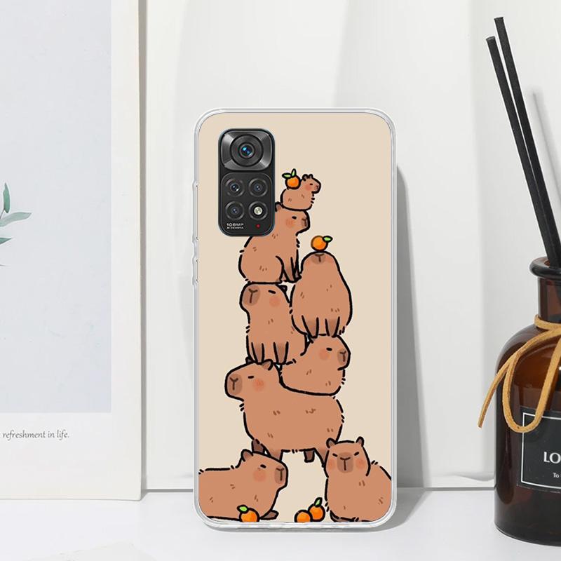 Funny Capybara Cartoon Animal Phone Case For Xiaomi Redmi Note 15 13 14S 14 Pro Plus 12S 11S 10S 12 11E 10 11T Art Fundas Back C