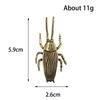 Antique Solid Brass Insect Cockroach Figurines Miniature Tea Solid Pet Funny Beetle Crafts Collection Desktop Small Ornaments