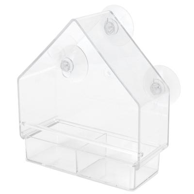 Indoor Outdoor Hanging Bird Feeder PS Transparent Bird Feeding Tool for Feeding Small Birds