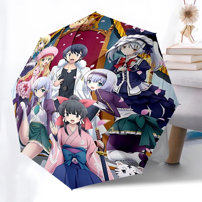 1 Stück Anime-Charaktere Outdoor-Regenschirm - Automatisches Öffnen/Schließen - Tragbares 3-fach faltbares Design - 8-Speichen-Eisenrahmen - Perfektes Geschenk für Fans, Reisende,