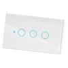 WiFi Touch Screen Switch Single Circle for Alexa for Google 3?Way AC  (White )
