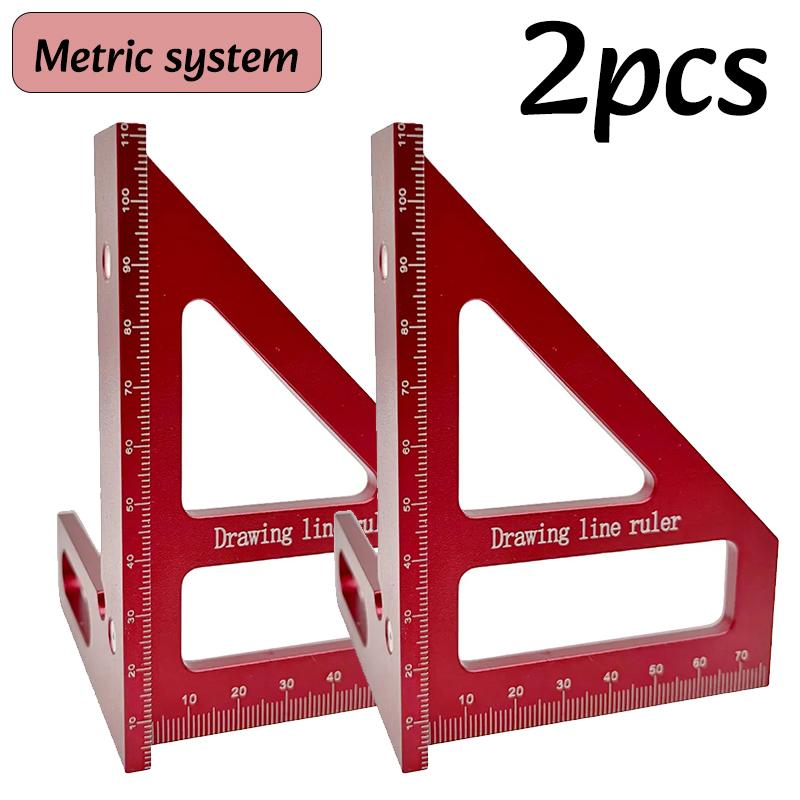 1/2PC Carpenter Square Miter Triangle Ruler Multi Angle 45/90 Degree Layout Measuring Ruler Woodworking Square Protractor Tool