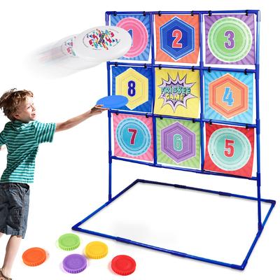 Children'S Frisbee Throwing Game Toys Indoor And Outdoor Parent-Child Interaction Jiugongge Digital Target Bracket Set