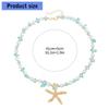 Playful Starfish Drop Necklace Lightweight Alloy Collarbone Chain With Crystal Embellishment For Casual Daily Wear
