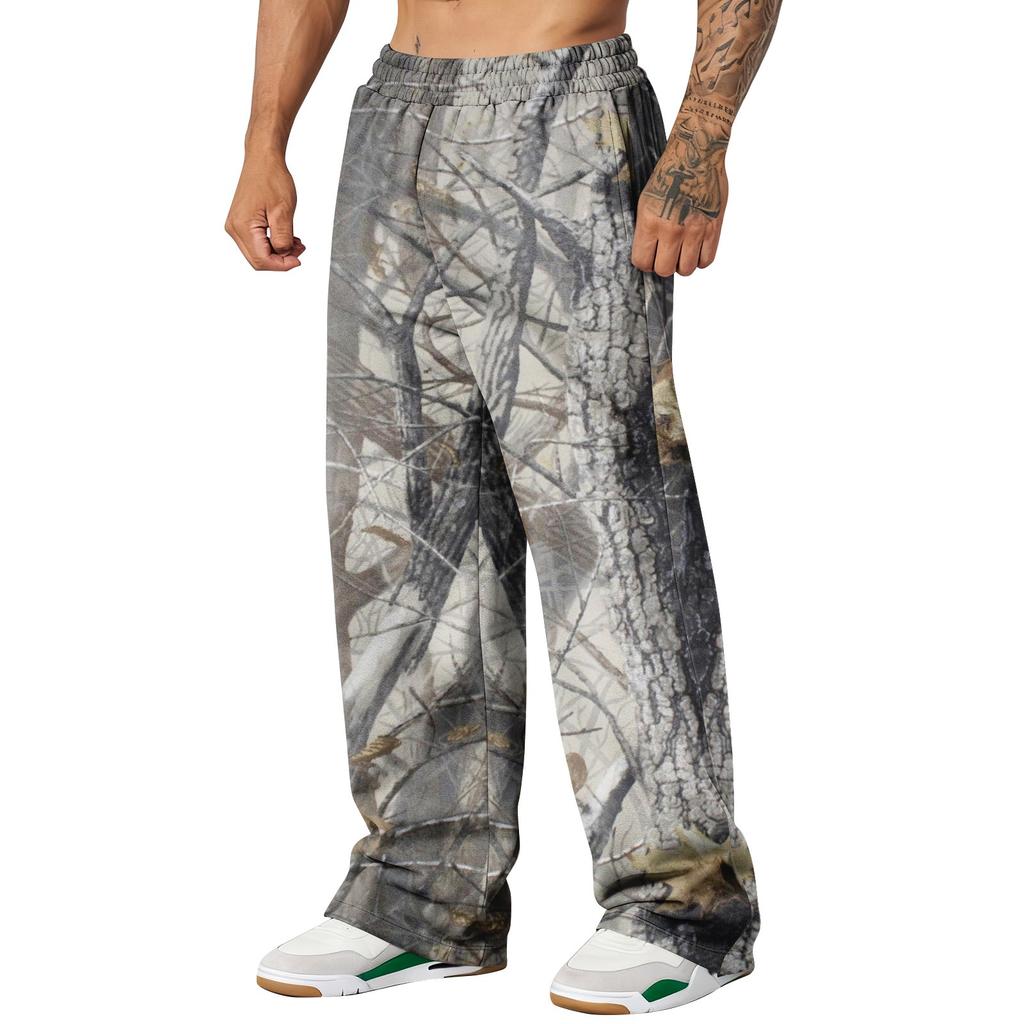 Pantalones de chándal holgados de camuflaje para hombre Pantalones de chándal casuales de moda para hombre