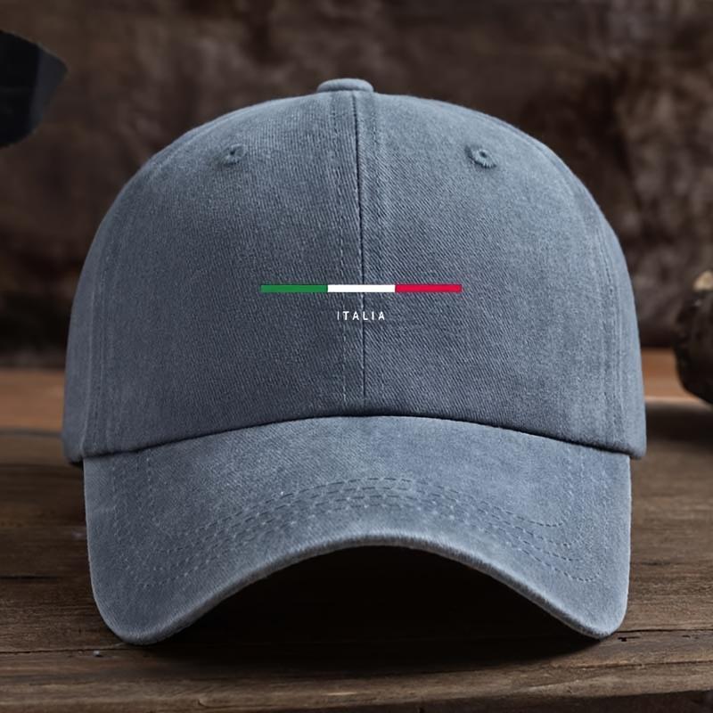 A Stylish Letter Italian Print Cap Versatile for Outdoor Leisure FishingSun Protectionand OutingsAppropriate for Any Season