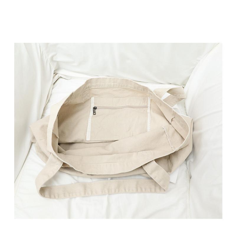 IELGY Japanische lässige Kunst-Canvas-Tasche, modische Handtasche mit Buchstabendruck