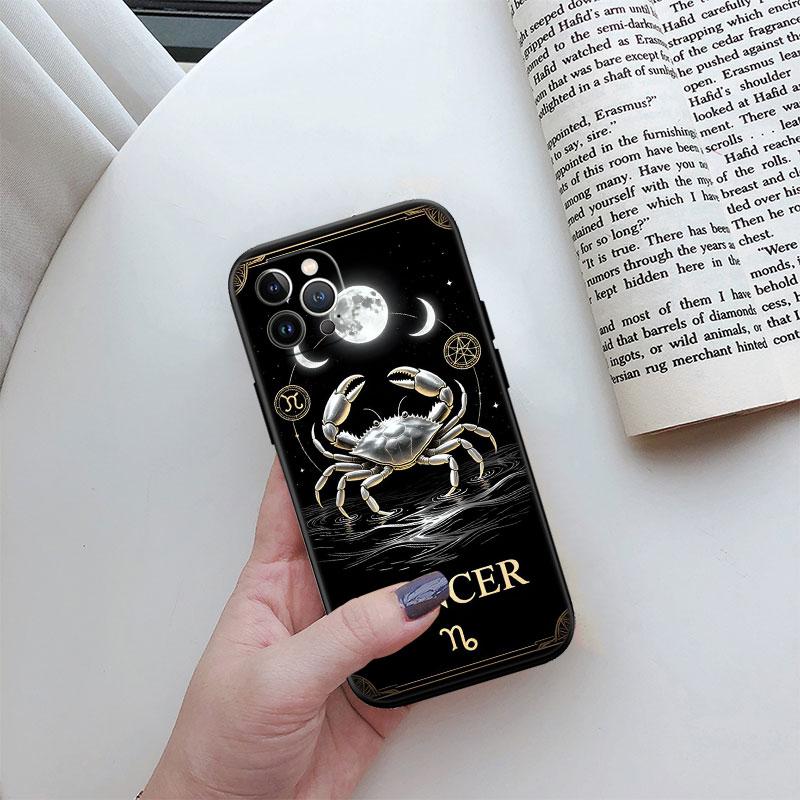12 Constellation Card Phone Case for Samsung Galaxy Note 10 20 S23 S22 Ultra FE Plus M06 M15 M16 M35 M55