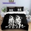Black Border Collie Pattern Bedding Home Decoration Birthday Gift (1 * duvet cover + 2 * pillowcase, without core)