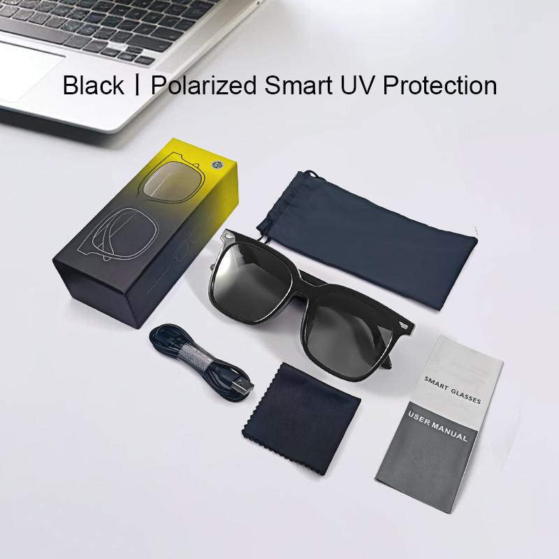 Smarte Bluetooth-Audiobrille, Musik hören und hochauflösende Anrufe führen, polarisierende Anti-UV-Gläser, bequeme Sonnenbrille
