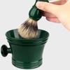 2Pieces Shaving Brush Kit Plastic Shaving Soap Bowl Shaving Lather Bowl with Shaving Brush,Create Rich Shaving Cream