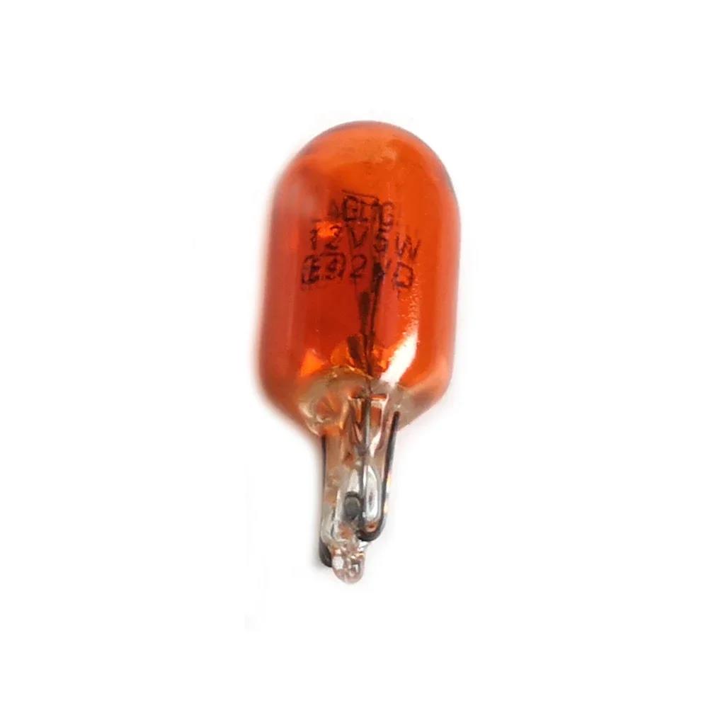 10X White T10 W5W 501 194 Clear Signal Lamp Glass 12V 5W Warm White W2.1x9.5d Single Filament Car Bulb Auto Halogen Light Blue Dome Lights 6