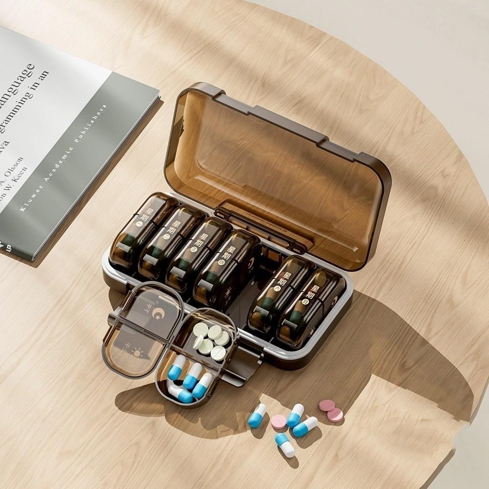 Seven Days Medicine Dispenser Japanese-style Weekly Pill Organizer Medicine Box  Home Organization