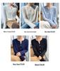 2024 Autumn/Winter Women's Cashmere V-Neck Loose Short Knit Cardigan Base Layer Top