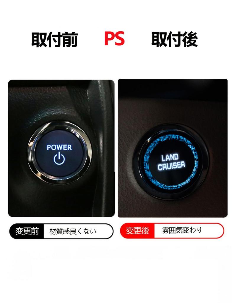 Land Cruiser Prado 150 Series Land Cruiser 200 Series Crystal Surface Finish Engine Start Start Button Switch Start Stop Cover Interior Parts Genuine