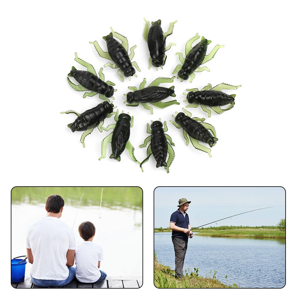 

10/20/50 шт./лот, портативная искусственная мягкая приманка для плавания, приманка для насекомых, приманка для крикета, силиконовая приманка для крикета