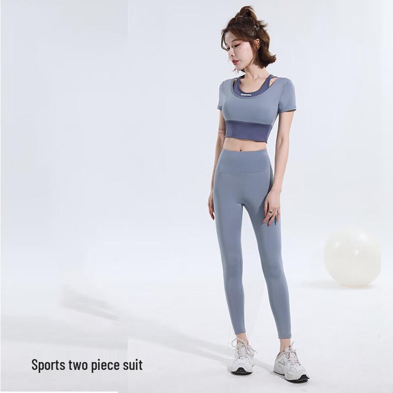 WEZHO Fake Two-Piece Yoga Fitness Set
