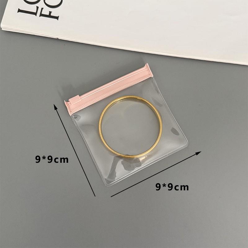 Non-yellowing, non-hardening frosted EVA zipper jewelry bags for earrings and bracelets