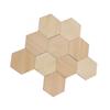 100Pcs Hexagon Blank Wood Chips Unfinished Wooden Plate Decorative Arts Crafts DIY Making Wedding Tags Christmas Blank Gifts