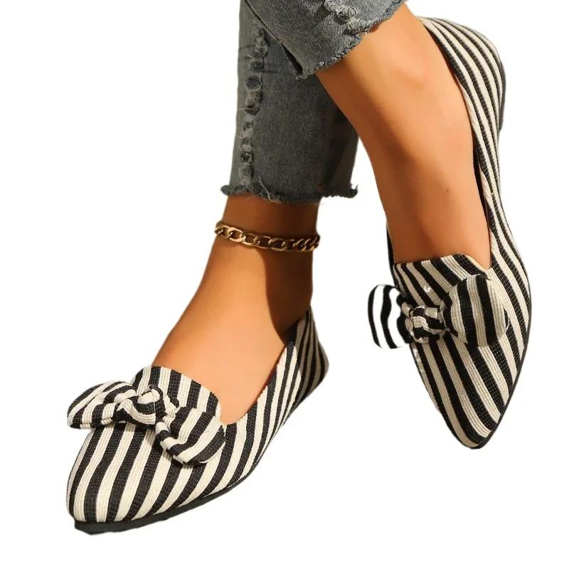 Women's Shoes On Sale 2025 High Quality Flats Fashion Butterfly-knot Casual Best Seller New Plus Size Flat Low Heels Woman Shoes