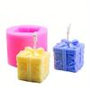 3D Christmas Gift Box Candle Silicone Mold DIY Fondant Cake Mould Aromatherapy Plaster Cookie Baking Candy Molds Christmas Decor