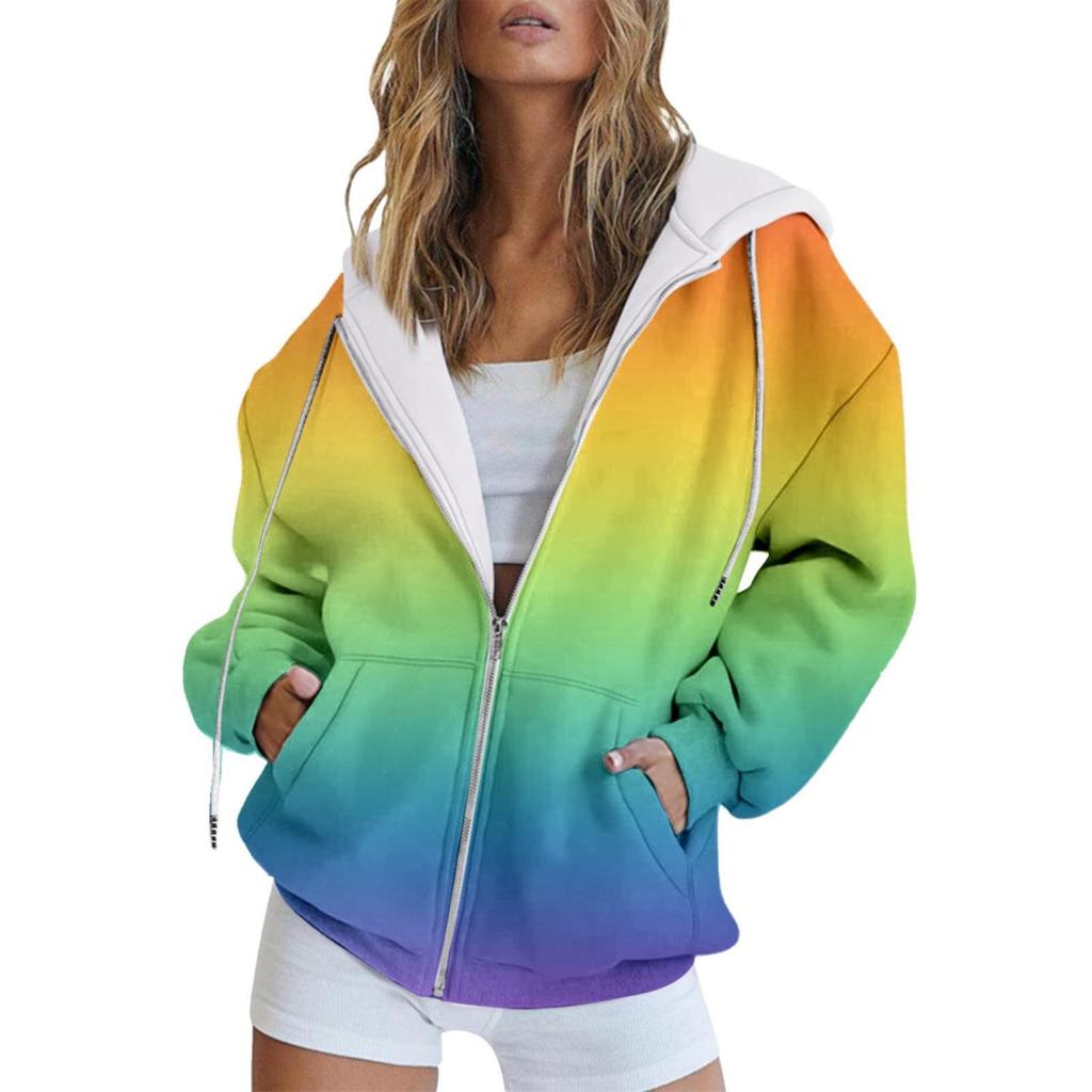 Kapuzenoberteil für Frühling und Herbst, Neue Gradienten-Serie, Slim-Fit-Cardigan, Hoodie, Haarteil aus einem StückMC4