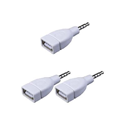 Адаптер-конвертер звуку USB 2.0 Female на 3.5мм Male AUXs Звук Автомобільний Роз'єми Jack Білий