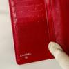 Used CHANEL Matelasse Long Wallet Red Enamel Coco Mark Bi-fold