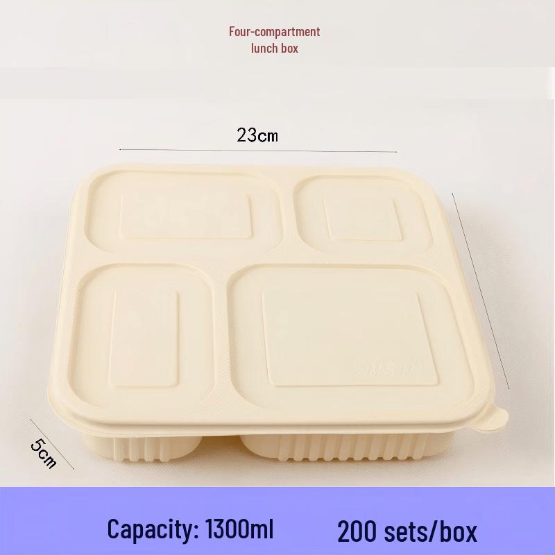MIAOYUE Biodegradable 4-Compartment Meal Box