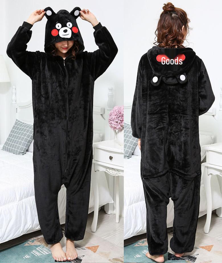 Adult Cartoon Red Dinosaur Flannel Onesie Pajamas for Autumn/Winter