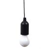 Hanging Lamp, Black Bulb, On A String, 110 Cm, Milky Shade