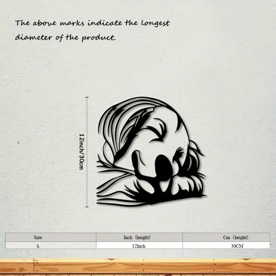 Vintage Black Sleeping Dog Metal Wall Art Silhouette Pet Memorial Gift Dog Lover Home Decor TY9780-01