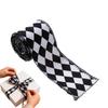 5-yard Black And White Checkered Linen Ribbon Christmas Wreath Ribbons Christmas Tree DIY Bow Ribbon Holiday Home Decoration