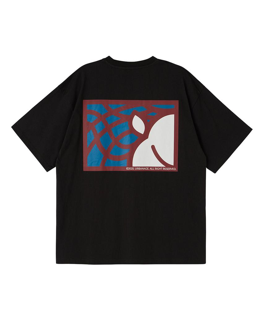 URBANAGE Peach Mode Oversized Short Sleeve Charcoal
