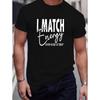 Men's Printed Casual Medium Stretch Short Sleeve Crew Neck T-Shirt