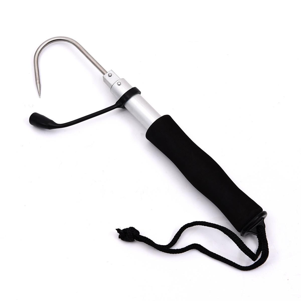 Retractable Telescopic Aluminum Alloy Fishing Hook, Sturdy Anti-rust Practical Hook Accessory for Deep Sea Offshore Saltwater Fishing Use