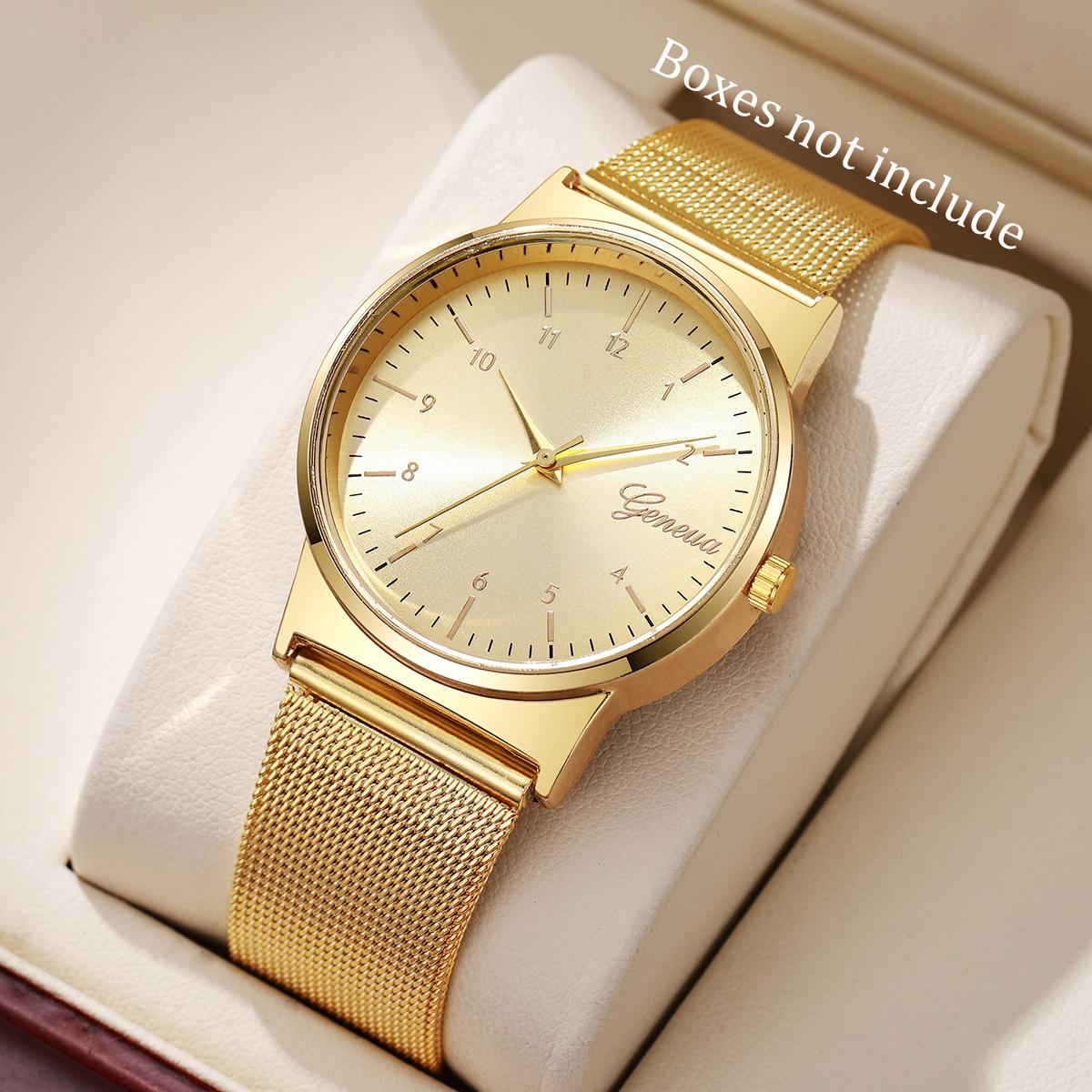 

1/2 шт. Женский набор часов Мода Сетчатый браслет Арабский циферблат Кварцевые часы Для дам Часы Reloj Mujer