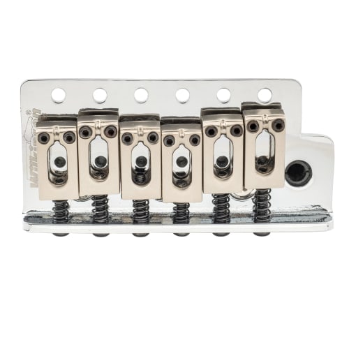 Wilkinson WOV04 10.8mm String Spacing 6-Point Guitar Tremolo Bridge for Squier/Mexico Fender/MIJ Strat Electric Guitars, Chrome