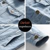Men Spring Classic Cotton Denim Trucker Jacket Coat Men Autumn Outwear Solid Color Ripped Unlined Jeans Jackets Men XL