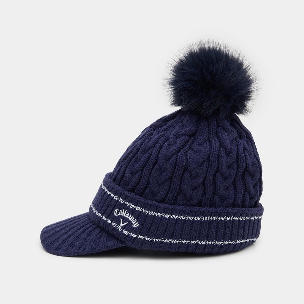 Cap Beanie Knit Logo Embroidery with Brim Golf C25291218 [Callaway] Women's