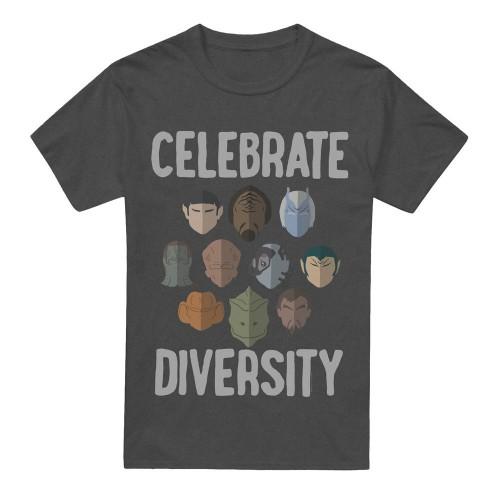 Star Trek Unisex Adult The Celebrate Diversity T-Shirt