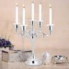 3/5 Arms Candle Holder Electroplated Candelabrum Wedding Decorations European Candlestick  Banquet