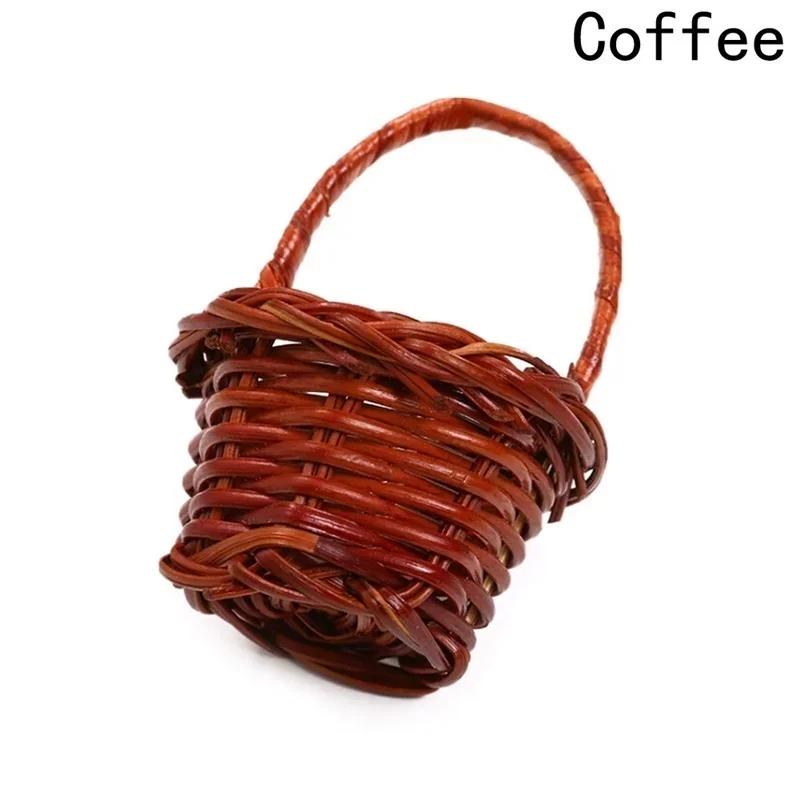 Mini Fruit Box Ornament Picnic Basket Wicker Storage Basket Kitchen Handicrafts Home Decoration Tools Exquisite Easy To Carry