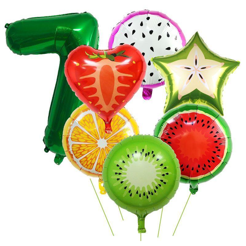 Fruit-themed Balloon Set for Children's Fruit Birthday Party Decoration
